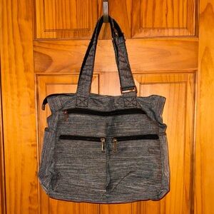 Stylish Gray Bag - Diaper bag, purse, carry on.